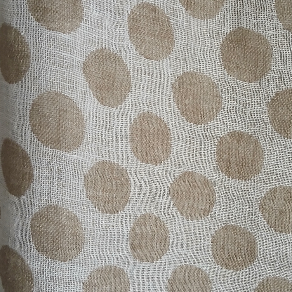 Flax White and Tan Polka Dot Blouse - Picture 8 of 16